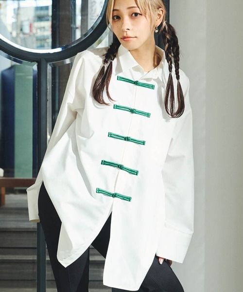 セール】チャイナシャツ（シャツ/ブラウス）｜DURAS（デュラス）の