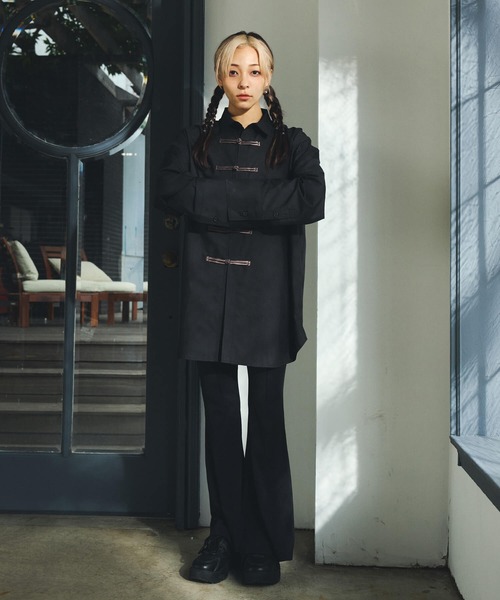 DURAS（デュラス）の「チャイナシャツ（シャツ/ブラウス・レディース・ブラック/ホワイト/ピンク・SMALL/MEDIUM）」の6枚目の写真