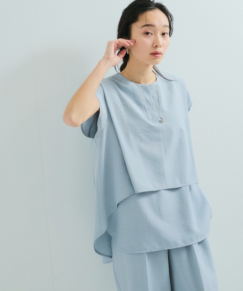 ブラウス シャツ 「セットアップ対応」2WAYヘムタックブラウス レディース LE CERCLE par ropé(ル セルクル パー ロペ) / 【セットアップ