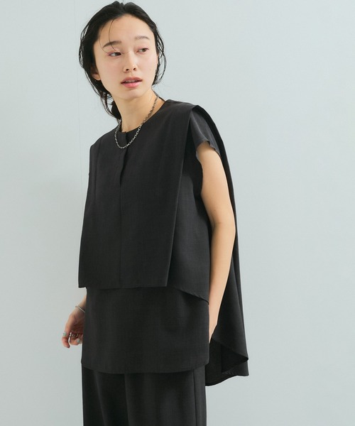 ブラウス シャツ 「セットアップ対応」2WAYヘムタックブラウス レディース LE CERCLE par ropé(ル セルクル パー ロペ) / 【セットアップ