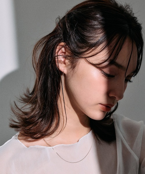 Jolie Toujours(ジョリトゥジュール)の「【金属アレルギー軽減】〈Silver925〉ベネチアンチェーンフックピアス(ピアス(両耳用)・レディース・シルバー・FREE)」の6枚目の写真