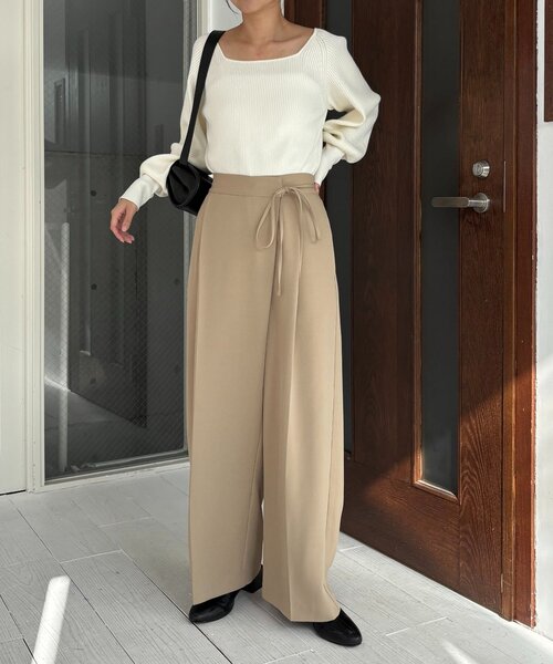 CAPRICIEUX LEMAGE ラップリボンパンツ セール】ラップリボンパンツ（その他パンツ）｜CAPRICIEUX LE'MAGE