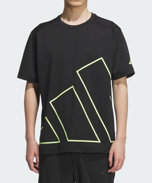 ブラック ロゴ 半袖Tシャツ M Mサイズ｜Think Geek meh. 擦れロゴ クールネック 半袖Tシャツ