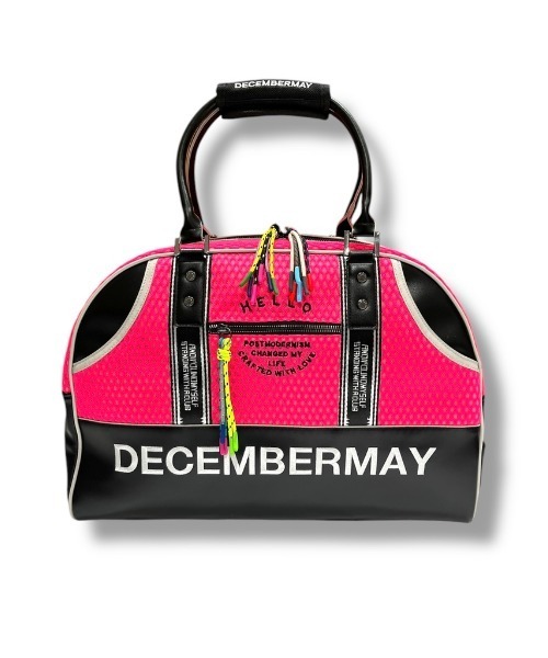 DECEMBERMAY(ディセンバーメイ)の「【UNISEX】Mesh madison bag(ボストンバッグ・メンズ・イエロー/ホワイト/ピンク/ブラック/グレイッシュベージュ・ONE SIZE)」の5枚目の写真