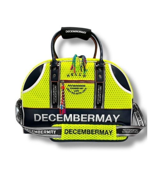 DECEMBERMAY(ディセンバーメイ)の「【UNISEX】Mesh madison bag(ボストンバッグ・メンズ・イエロー/ホワイト/ピンク/ブラック/グレイッシュベージュ・ONE SIZE)」の4枚目の写真