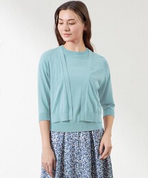 AMACA（アマカ）の「シャイニーコットン混ボレロ（カーディガン/ボレロ）」