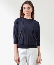 amaca | シャイニーコットン混ボレロ(カーディガン/ボレロ)