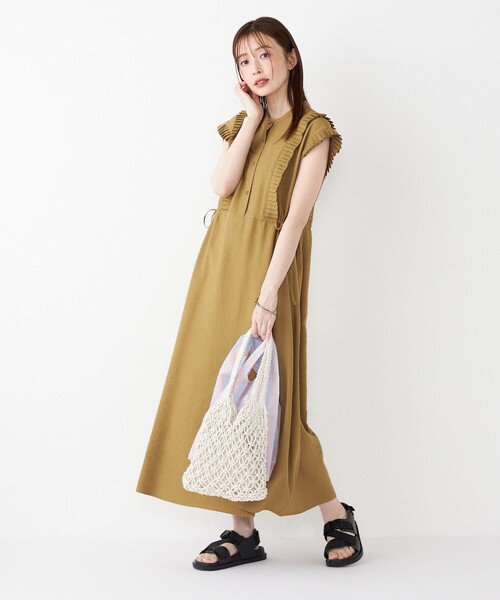 SHIPS　ワンピース 一部追加予約》【WEB限定】SHIPS any:〈洗濯機可能〉ダブル