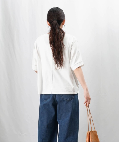 LUCA/LADY LUCK LUCA（ルカ/レディラックルカ）の「LC/LLL ステッチデザインT（Tシャツ/カットソー・レディース・イエロー/サックスブルー/オフホワイト・FREE）」の7枚目の写真