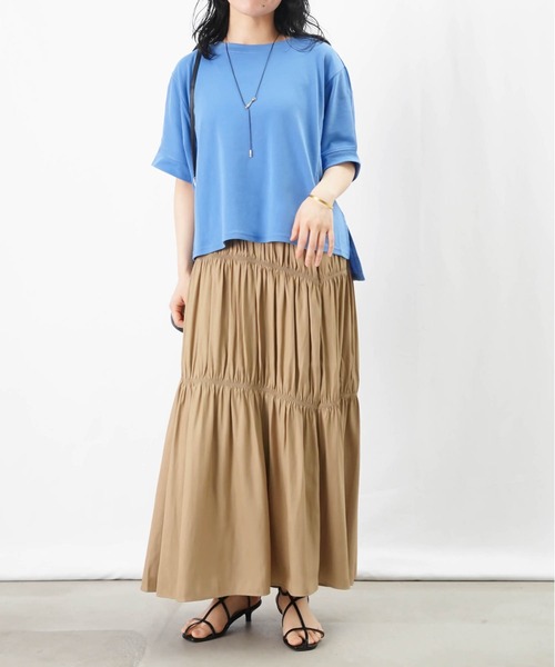 LUCA/LADY LUCK LUCA（ルカ/レディラックルカ）の「LC/LLL ステッチデザインT（Tシャツ/カットソー・レディース・イエロー/サックスブルー/オフホワイト・FREE）」の16枚目の写真