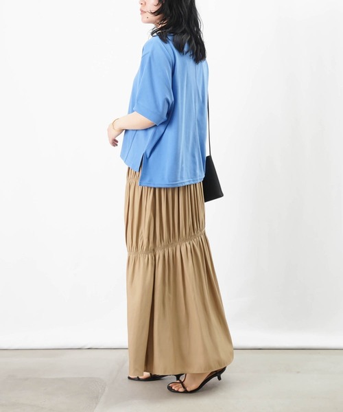 LUCA/LADY LUCK LUCA（ルカ/レディラックルカ）の「LC/LLL ステッチデザインT（Tシャツ/カットソー・レディース・イエロー/サックスブルー/オフホワイト・FREE）」の19枚目の写真