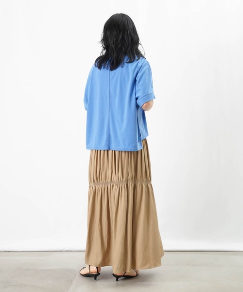 LUCA/LADY LUCK LUCA（ルカ/レディラックルカ）の「LC/LLL ステッチデザインT（Tシャツ/カットソー・レディース・イエロー/サックスブルー/オフホワイト・FREE）」の18枚目の写真