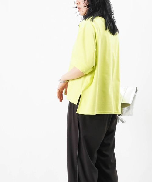 LUCA/LADY LUCK LUCA（ルカ/レディラックルカ）の「LC/LLL ステッチデザインT（Tシャツ/カットソー・レディース・イエロー/サックスブルー/オフホワイト・FREE）」の10枚目の写真