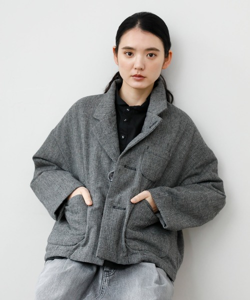 Brocante / ブロカント] グレンチェック ポッシュロンドジャケット