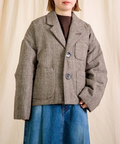 Brocante / ブロカント] グレンチェック ポッシュロンドジャケット