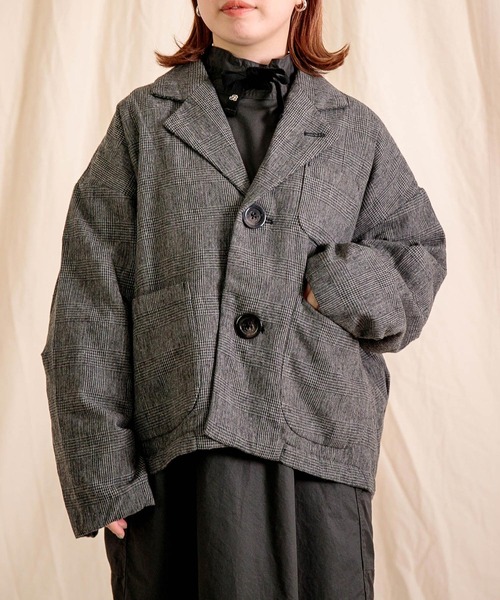 Brocante / ブロカント] グレンチェック ポッシュロンドジャケット