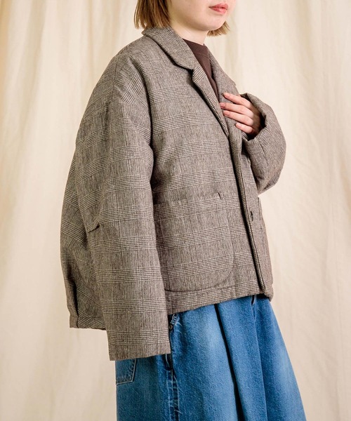 Brocante / ブロカント] グレンチェック ポッシュロンドジャケット