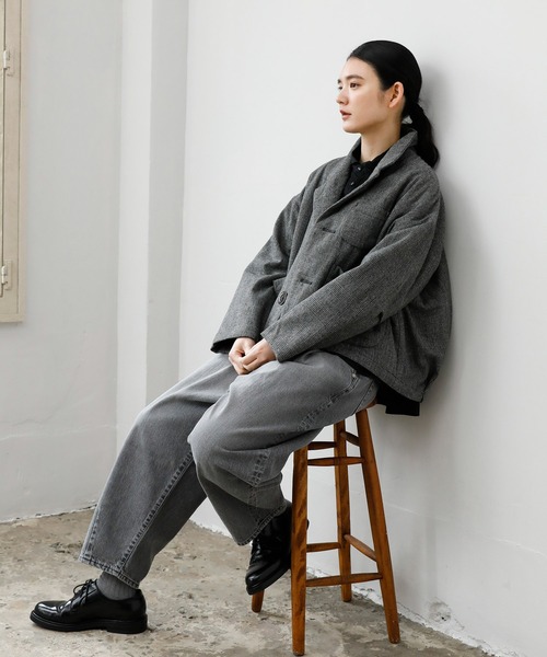 Brocante / ブロカント] グレンチェック ポッシュロンドジャケット