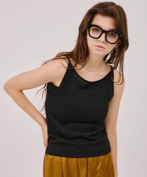 LIENCOEUR(リアンクール)の「ホールドラウンドネックキャミ(キャミソール・レディース・ライトイエロー/ピンク/レッド/ホワイト/ブラック・FREE)」の3枚目の写真