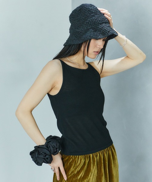 LIENCOEUR(リアンクール)の「ホールドラウンドネックキャミ(キャミソール・レディース・ライトイエロー/ピンク/レッド/ホワイト/ブラック・FREE)」の10枚目の写真