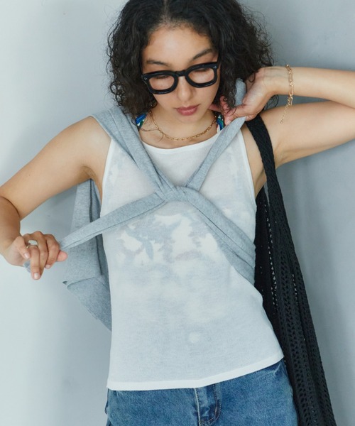 LIENCOEUR(リアンクール)の「ホールドラウンドネックキャミ(キャミソール・レディース・ライトイエロー/ピンク/レッド/ホワイト/ブラック・FREE)」の15枚目の写真