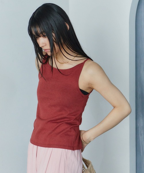 LIENCOEUR(リアンクール)の「ホールドラウンドネックキャミ(キャミソール・レディース・ライトイエロー/ピンク/レッド/ホワイト/ブラック・FREE)」の19枚目の写真