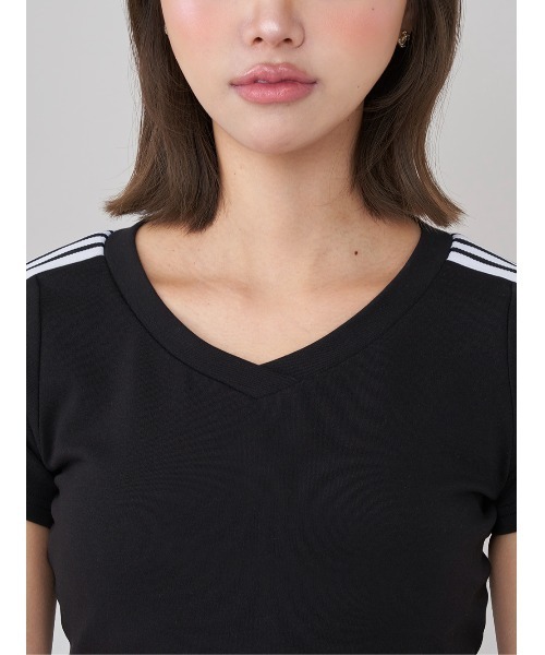 tシャツ ラインロゴVネックTシャツ レディース ラインロゴVネックTシャツ（Tシャツ/カットソー）｜Darich