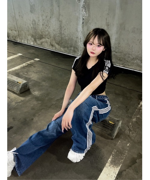 ラインロゴVネックTシャツ（Tシャツ/カットソー）｜Darich