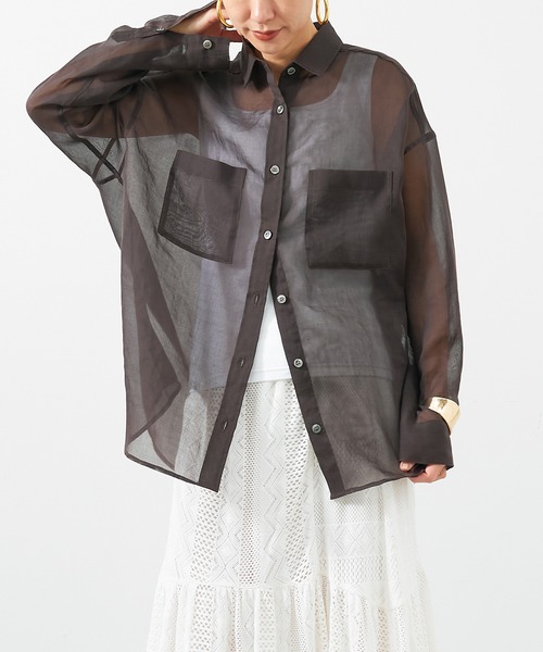 【セール/30%OFF】MICA&DEAL マイカアンドディール ソフトオーガンジーシャツ 0125201150 レディース【SALE】【返品・交換不可】 セール/30%OFF】MICA&DEAL マイカアンドディール ソフト