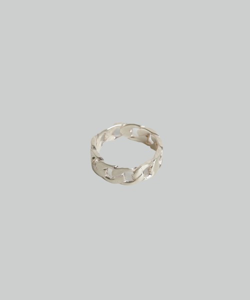 WAKAN SILVER SMITH Oval signet ring -MORLS-