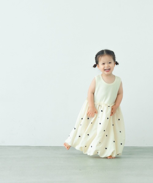 LOWRYS FARM（ローリーズファーム）の「ドッキングノースリーブワンピース　451919（ワンピース・キッズ・アイボリー/ブラック/ブラック系その他・150cm/140cm/130cm/110cm/120cm）」の7枚目の写真