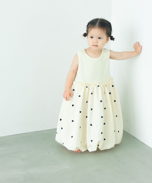 LOWRYS FARM（ローリーズファーム）の「ドッキングノースリーブワンピース　451919（ワンピース・キッズ・アイボリー/ブラック/ブラック系その他・150cm/140cm/130cm/110cm/120cm）」の9枚目の写真