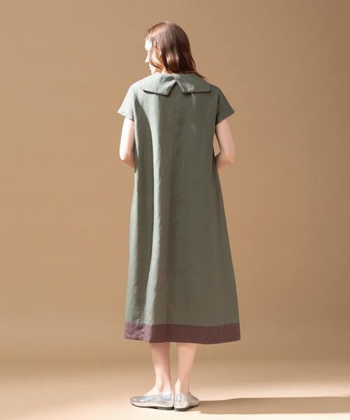 LOGEMENT DE CLAIRE(ロジュモンドクレール)の「【LOURMARIN】バイカラーセーラーワンピース(ワンピース・レディース・グリーン/スミクロ・FREE)」の16枚目の写真
