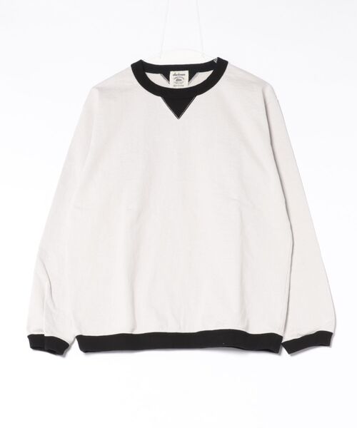 Jackman（ジャックマン）の「Dotsume Rib LS T-shirt（Tシャツ/カットソー・メンズ・ブラック/ホワイト×ブラック/オフホワイト・LARGE/SMALL/MEDIUM）」の5枚目の写真