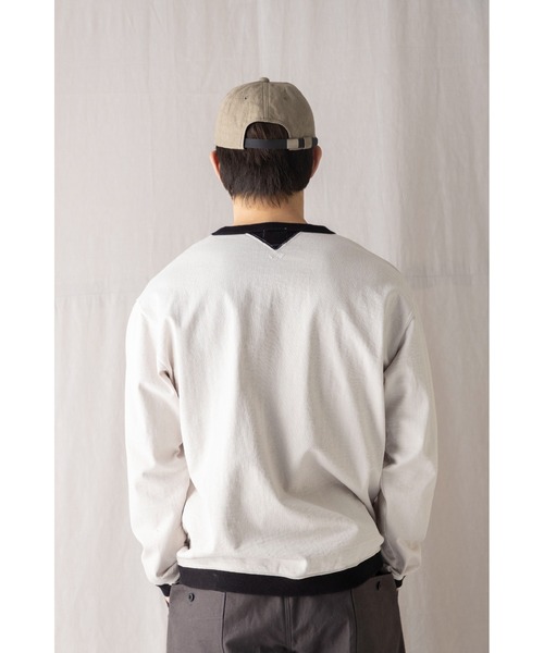 Jackman（ジャックマン）の「Dotsume Rib LS T-shirt（Tシャツ/カットソー・メンズ・ブラック/ホワイト×ブラック/オフホワイト・LARGE/SMALL/MEDIUM）」の7枚目の写真