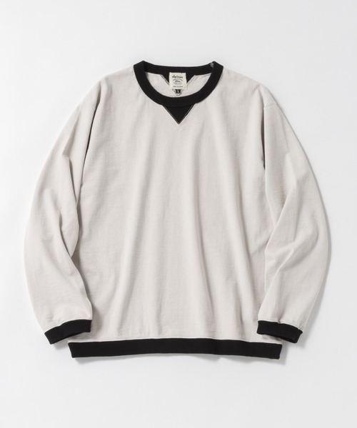 Jackman(ジャックマン)の「Dotsume Rib LS T-shirt(Tシャツ/カットソー・メンズ・ブラック/ホワイト×ブラック/オフホワイト/レッド・LARGE/SMALL/MEDIUM)」の5枚目の写真