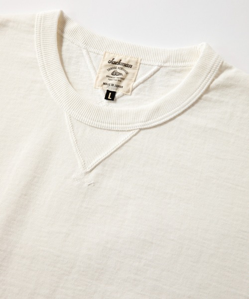 Jackman(ジャックマン)の「Dotsume Rib LS T-shirt(Tシャツ/カットソー・メンズ・ブラック/ホワイト×ブラック/オフホワイト/レッド・LARGE/SMALL/MEDIUM)」の18枚目の写真