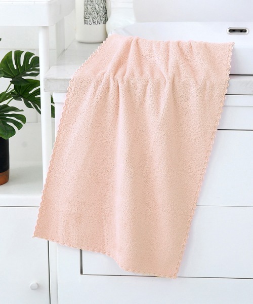 Miniministore（ミニミニストア）の「ヘアドライタオル 超高吸水速乾ヘアタオル（タオル・レディース・ピンク/オフホワイト/グレイッシュベージュ・FREE）」の3枚目の写真