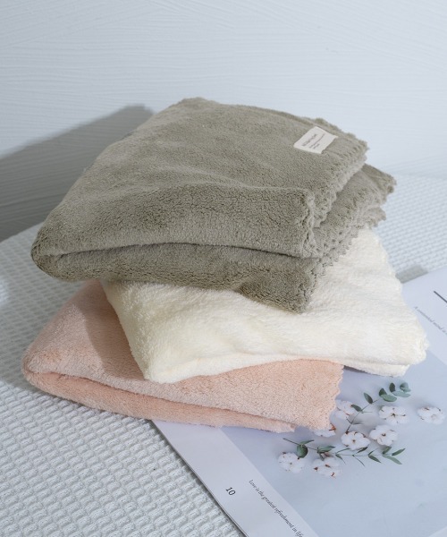 Miniministore（ミニミニストア）の「ヘアドライタオル 超高吸水速乾ヘアタオル（タオル・レディース・ピンク/オフホワイト/グレイッシュベージュ・FREE）」の13枚目の写真
