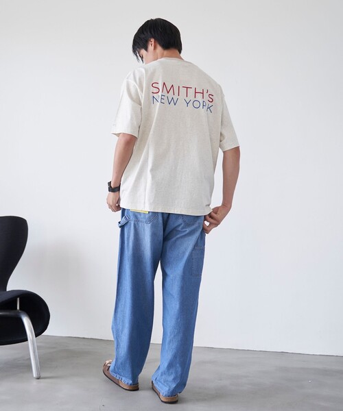 SMITH'S(スミス)の「SMITH’S(スミス)別注NYプリントリンガーTシャツ(Tシャツ/カットソー・メンズ・コバルトブルー/ライトグレー・M/S/XL/L)」の8枚目の写真