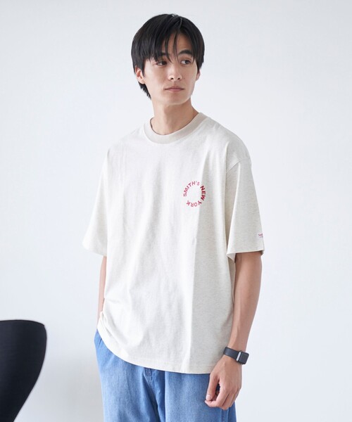 SMITH'S(スミス)の「SMITH’S(スミス)別注NYプリントリンガーTシャツ(Tシャツ/カットソー・メンズ・コバルトブルー/ライトグレー・M/S/XL/L)」の9枚目の写真
