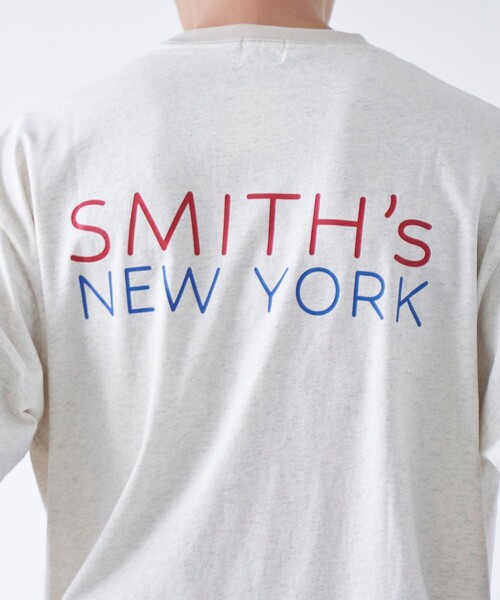 SMITH'S(スミス)の「SMITH’S(スミス)別注NYプリントリンガーTシャツ(Tシャツ/カットソー・メンズ・コバルトブルー/ライトグレー・M/S/XL/L)」の11枚目の写真