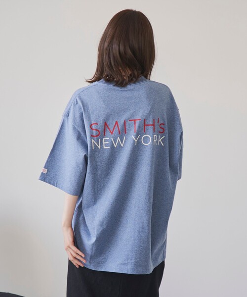 SMITH'S(スミス)の「SMITH’S(スミス)別注NYプリントリンガーTシャツ(Tシャツ/カットソー・メンズ・コバルトブルー/ライトグレー・M/S/XL/L)」の13枚目の写真