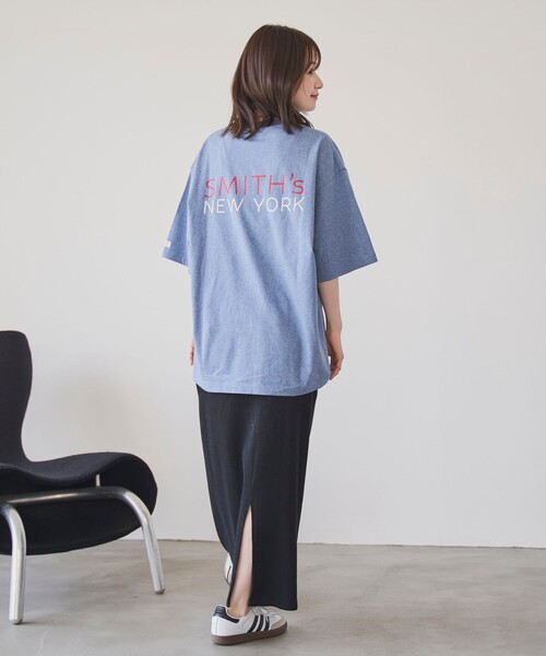 SMITH'S(スミス)の「SMITH’S(スミス)別注NYプリントリンガーTシャツ(Tシャツ/カットソー・メンズ・コバルトブルー/ライトグレー・M/S/XL/L)」の14枚目の写真