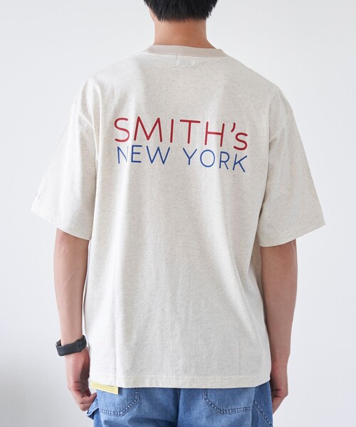 SMITH'S(スミス)の「SMITH’S(スミス)別注NYプリントリンガーTシャツ(Tシャツ/カットソー・メンズ・コバルトブルー/ライトグレー・M/S/XL/L)」の19枚目の写真