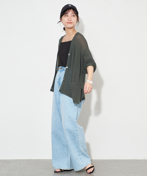 SLOBE IENA（スローブイエナ）の「畔オーバーカーディガン（カーディガン/ボレロ・レディース・カーキ/ベージュ・FREE）」の16枚目の写真