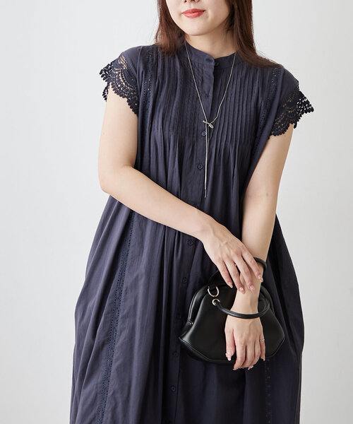 NAO（ナオ）の「【NAO】コットンレースワンピース（ワンピース・レディース・ネイビー/ブラウン/ブラック/オフホワイト・FREE）」の7枚目の写真