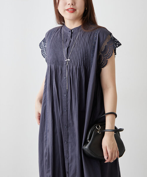 NAO（ナオ）の「【NAO】コットンレースワンピース（ワンピース・レディース・ネイビー/ブラウン/ブラック/オフホワイト・FREE）」の8枚目の写真