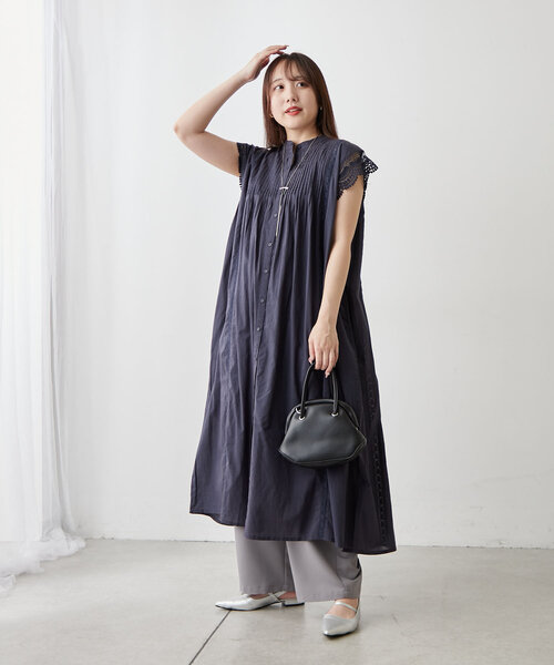 NAO（ナオ）の「【NAO】コットンレースワンピース（ワンピース・レディース・ネイビー/ブラウン/ブラック/オフホワイト・FREE）」の15枚目の写真