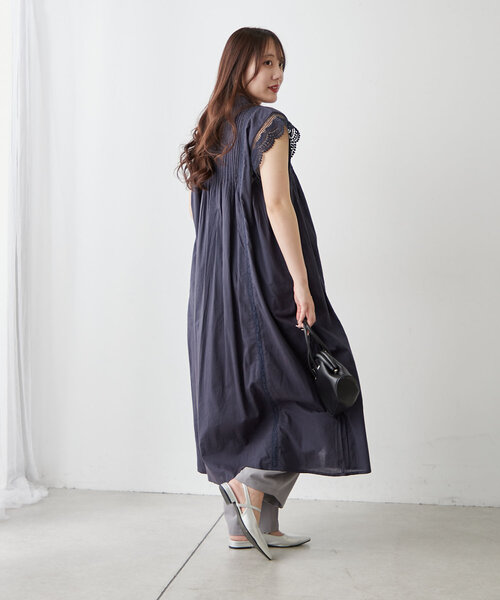 NAO（ナオ）の「【NAO】コットンレースワンピース（ワンピース・レディース・ネイビー/ブラウン/ブラック/オフホワイト・FREE）」の17枚目の写真